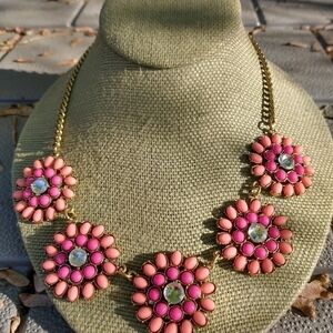 Women's jules floral fall colors necklace.